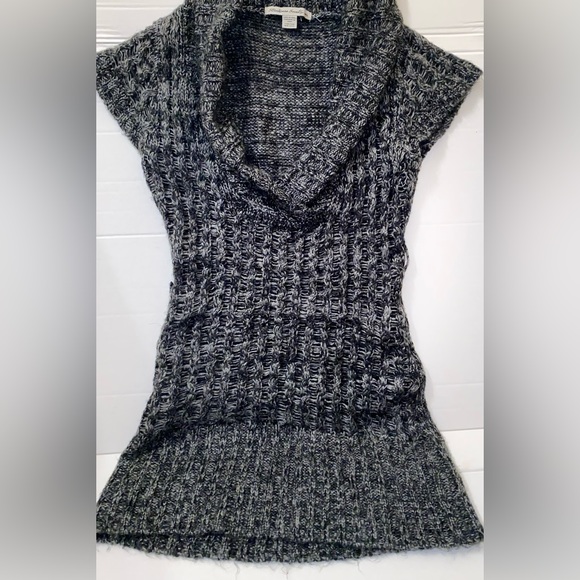 Comfy Mini Sweater Dress - Short Sleeve Long Sweater - Picture 1 of 4